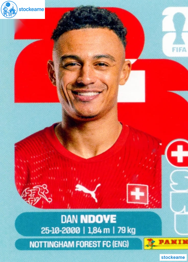 SUI019 - Dan Ndoye | Switzerland | Panini World Cup 2026 Base Sticker - Image 2