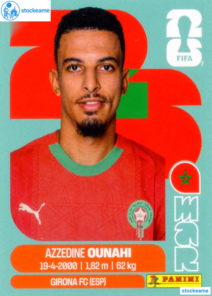MAR011 - Azzedine Ounahi | Morocco | Panini World Cup 2026 Base Sticker - Image 2