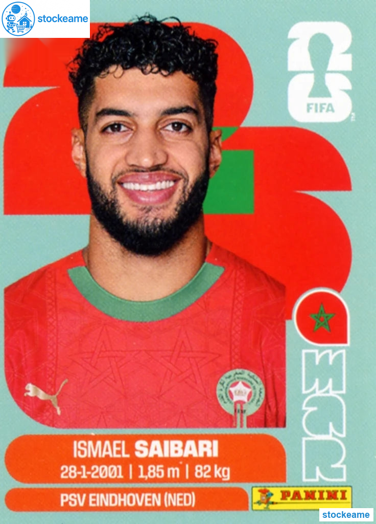 MAR015 - Ismael Saibari | Morocco | Panini World Cup 2026 Base Sticker - Image 2