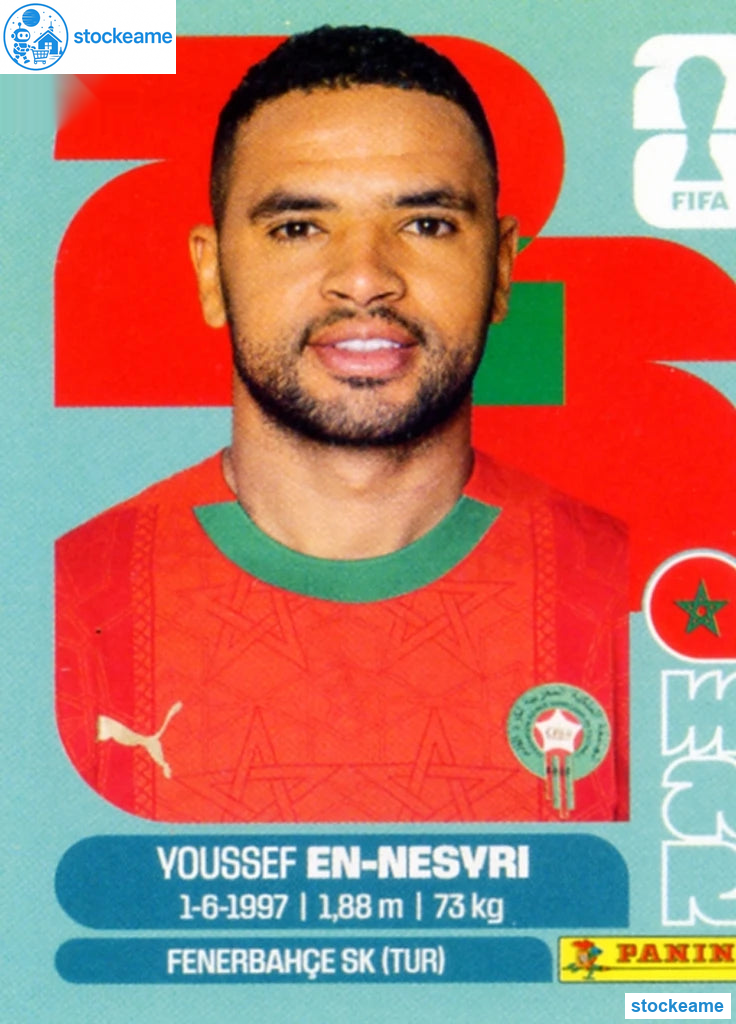 MAR016 - Youssef En-Nesyri | Morocco | Panini World Cup 2026 Base Sticker - Image 2