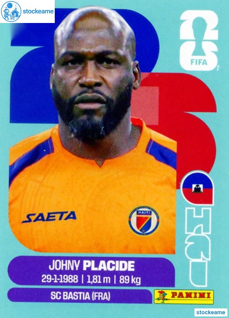 HAI002 - Johny Placide | Haiti | Panini World Cup 2026 Base Sticker - Image 2