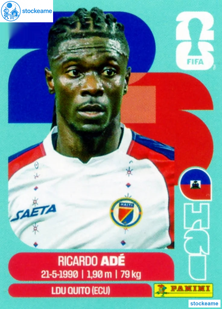 HAI006 - Ricardo Adé | Haiti | Panini World Cup 2026 Base Sticker - Image 2