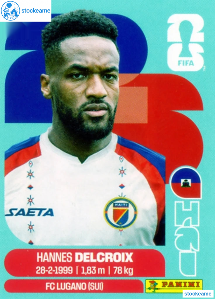 HAI009 - Hannes Delcroix | Haiti | Panini World Cup 2026 Base Sticker - Image 2