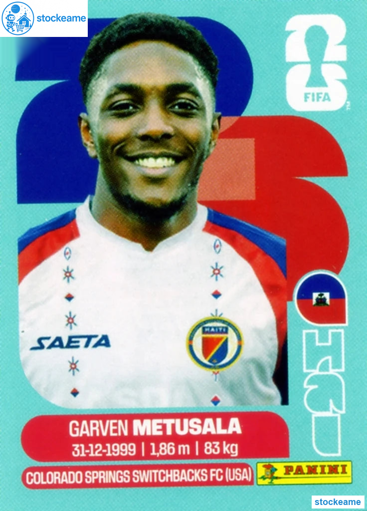 HAI008 - Garven Metusala | Haiti | Panini World Cup 2026 Base Sticker - Image 2
