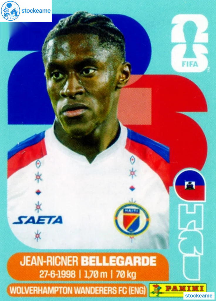 HAI012 - Jean-Ricner Bellegarde | Haiti | Panini World Cup 2026 Base Sticker - Image 2