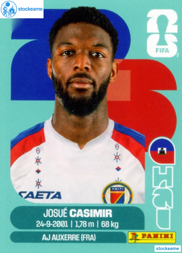 HAI016 - Josue Casimir | Haiti | Panini World Cup 2026 Base Sticker - Image 2
