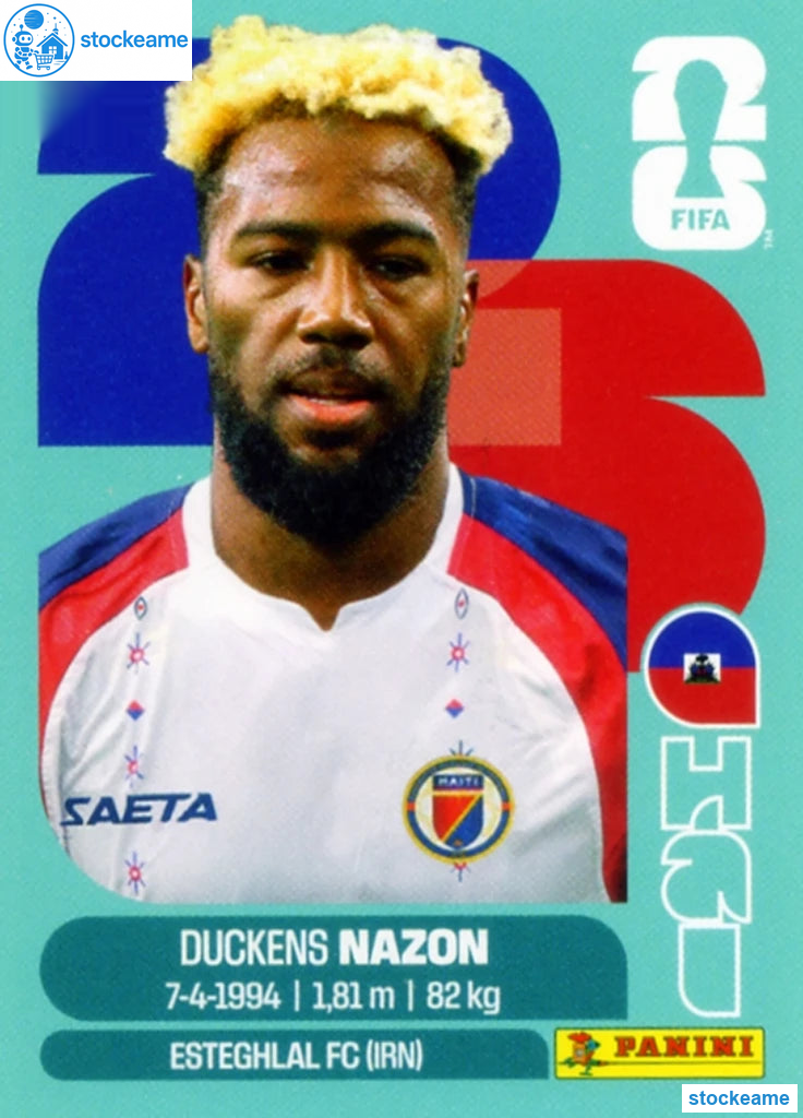 HAI018 - Duckens Nazon | Haiti | Panini World Cup 2026 Base Sticker - Image 2