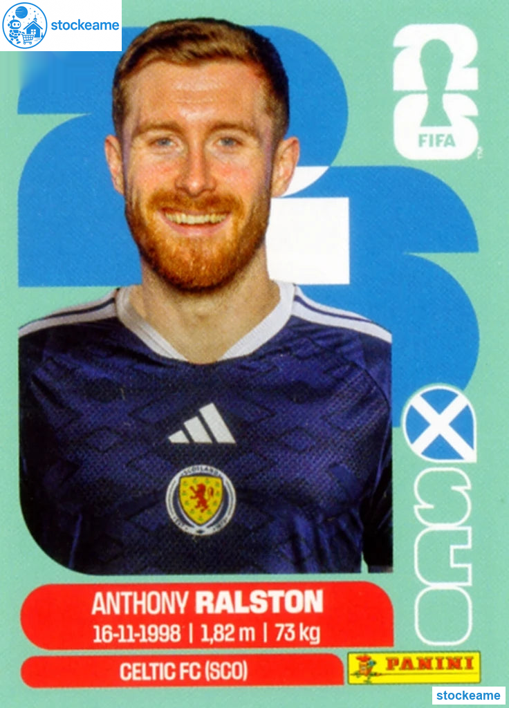 SCO009 - Anthony Ralston | Scotland | Panini World Cup 2026 Base Sticker - Image 2