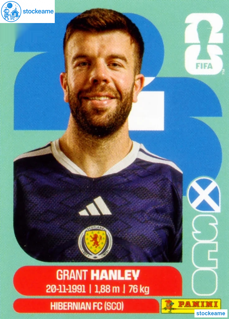 SCO010 - Grant Hanley | Scotland | Panini World Cup 2026 Base Sticker - Image 2