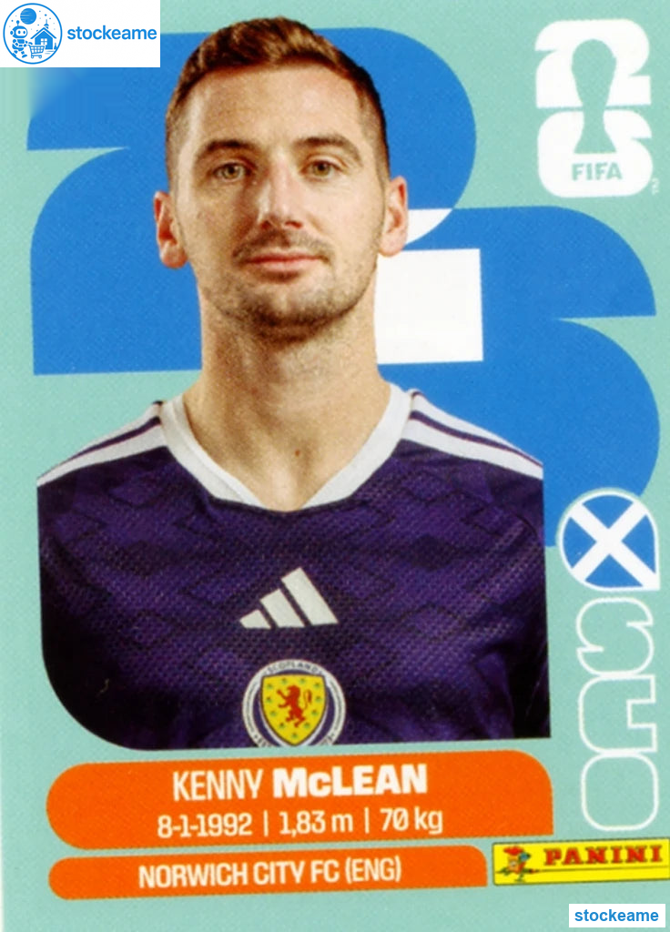 SCO016 - Kenny McLean | Scotland | Panini World Cup 2026 Base Sticker - Image 2