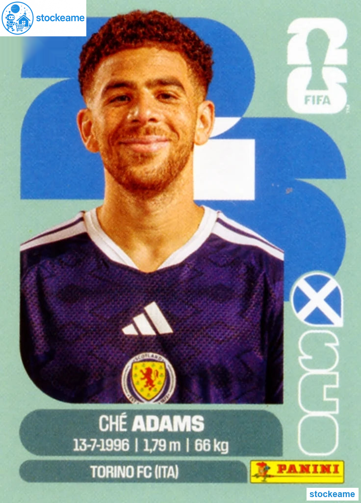 SCO019 - Che Adams | Scotland | Panini World Cup 2026 Base Sticker - Image 2