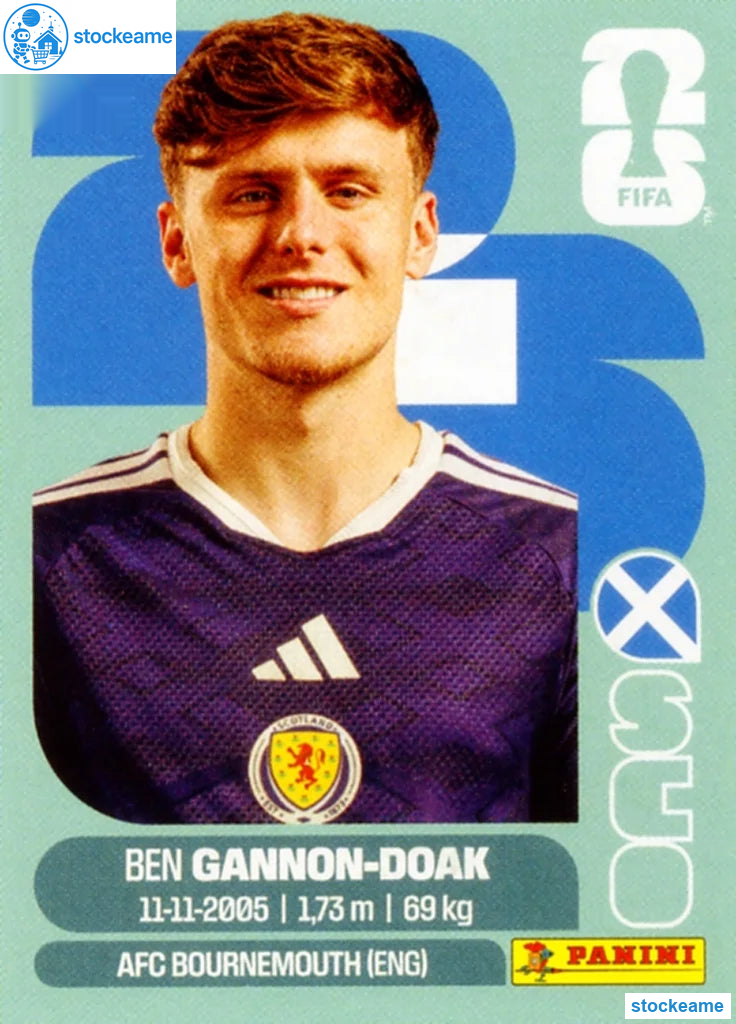 SCO020 - Ben Gannon-Doak | Scotland | Panini World Cup 2026 Base Sticker - Image 2