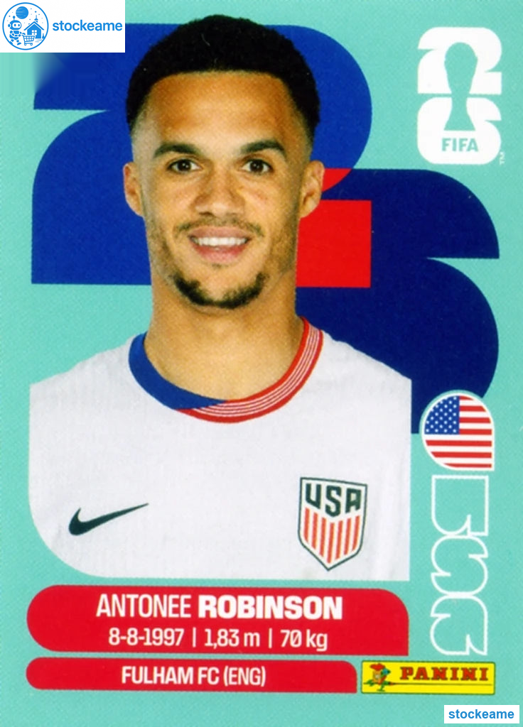 USA007 - Antonee Robinson | USA | Panini World Cup 2026 Base Sticker - Image 2
