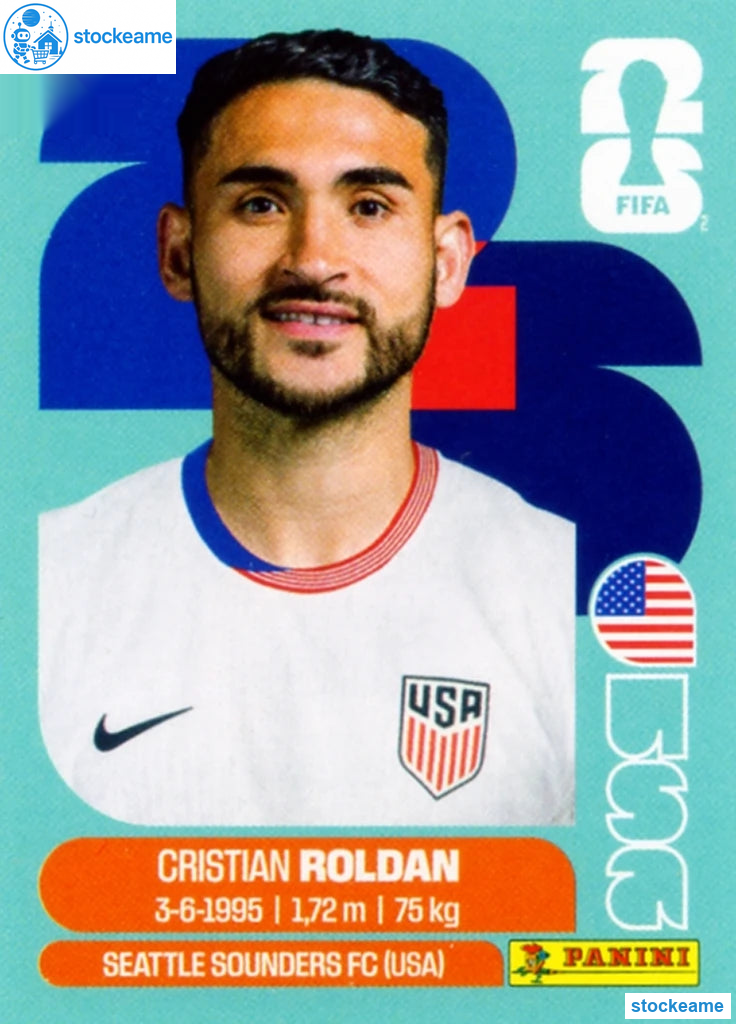 USA011 - Christian Roldan | USA | Panini World Cup 2026 Base Sticker - Image 2