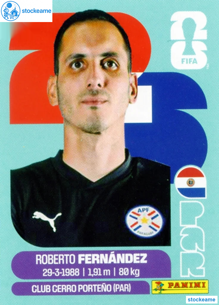 PAR002 - Roberto Fernandez | Paraguay | Panini World Cup 2026 Base Sticker - Image 2