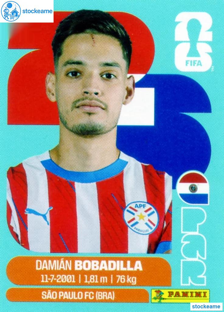 PAR011 - Damián Bobadilla | Paraguay | Panini World Cup 2026 Base Sticker - Image 2