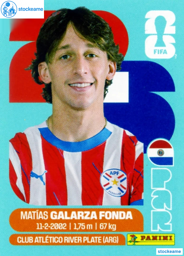 PAR014 - Matias Galarza Fonda | Paraguay | Panini World Cup 2026 Base Sticker - Image 2