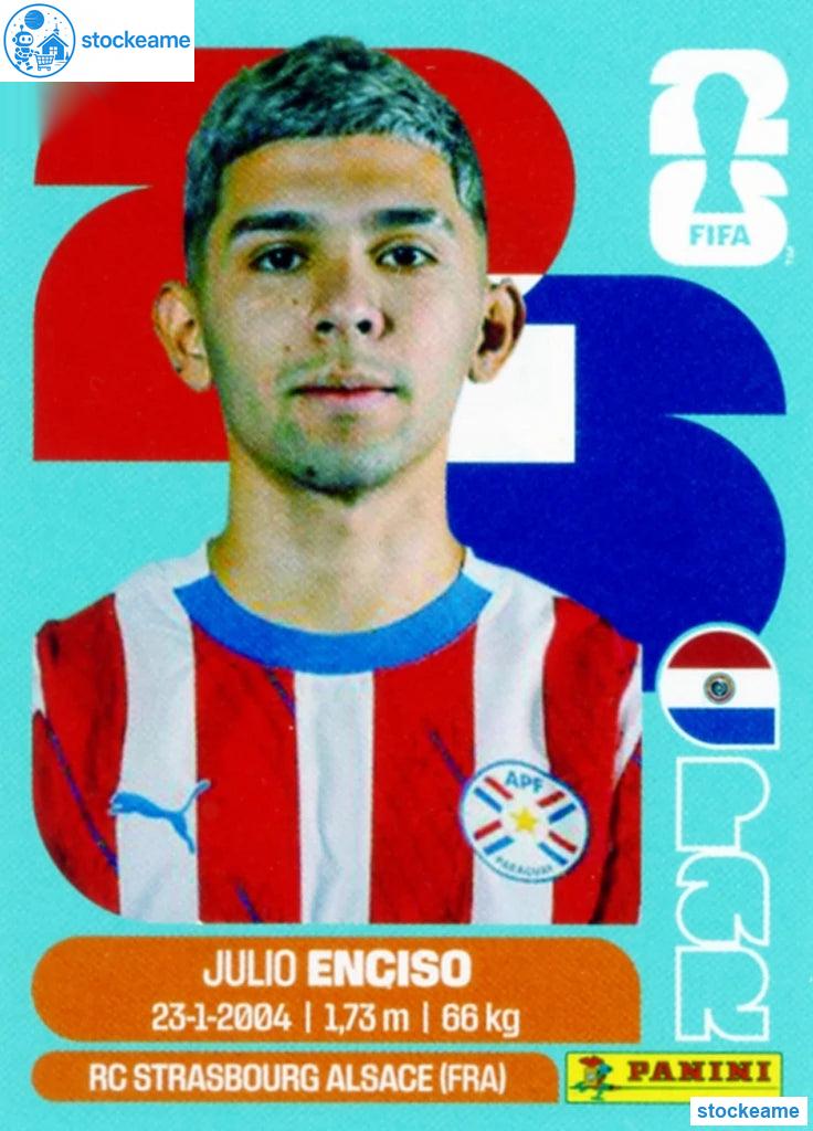 PAR015 - Julio Enciso | Paraguay | Panini World Cup 2026 Base Sticker - Image 2