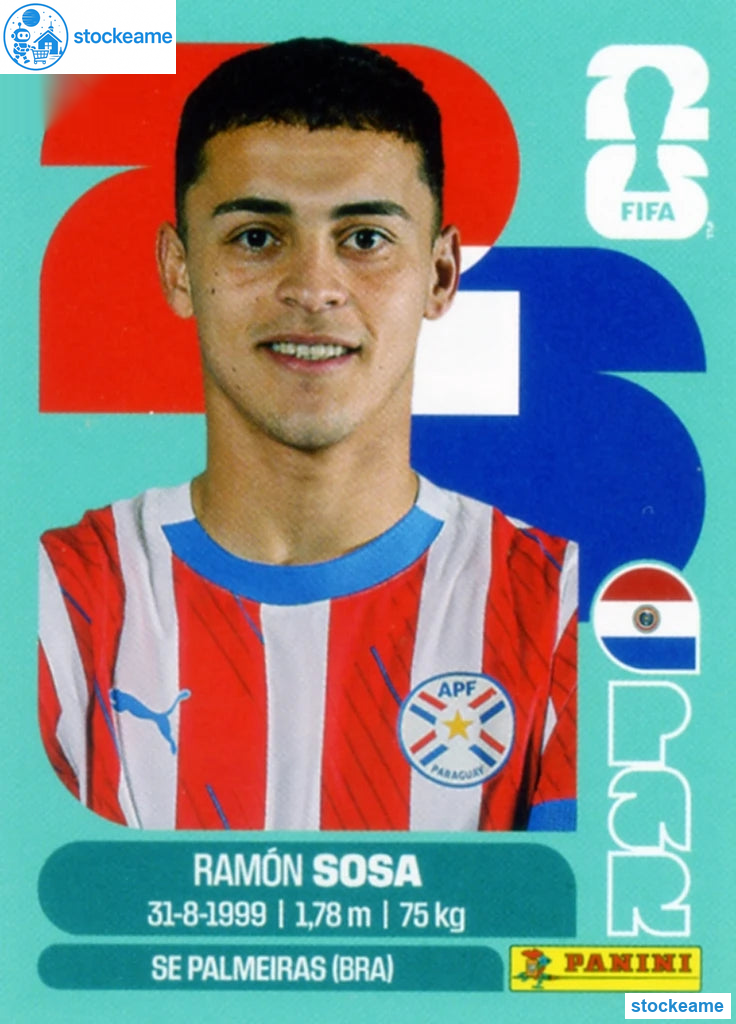 PAR018 - Ramon Sosa | Paraguay | Panini World Cup 2026 Base Sticker - Image 2