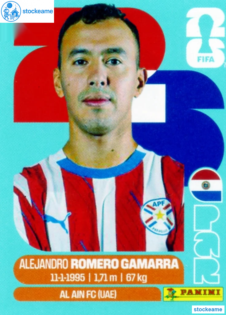 PAR016 - Alejandro Romero Gamarra | Paraguay | Panini World Cup 2026 Base Sticker - Image 2
