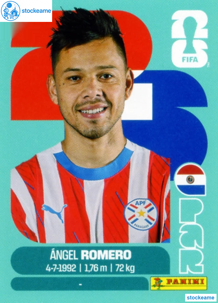 PAR019 - Angel Romero | Paraguay | Panini World Cup 2026 Base Sticker - Image 2