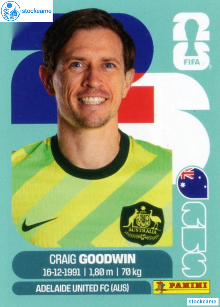 AUS017 - Craig Goodwin | Australia | Panini World Cup 2026 Base Sticker - Image 2