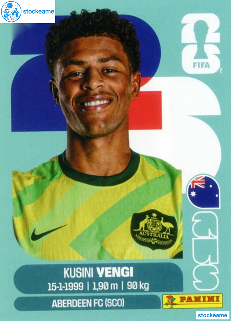 AUS018 - Kusini Vengi | Australia | Panini World Cup 2026 Base Sticker - Image 2