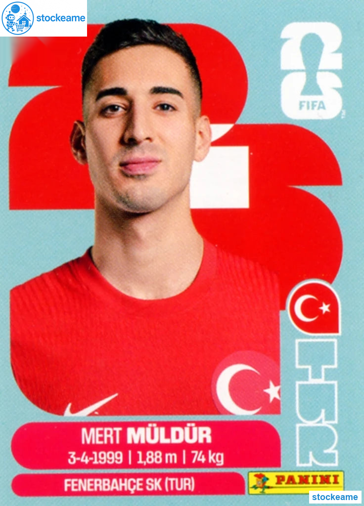 TUR003 - Mert Muldur | Türkiye | Panini World Cup 2026 Base Sticker - Image 2
