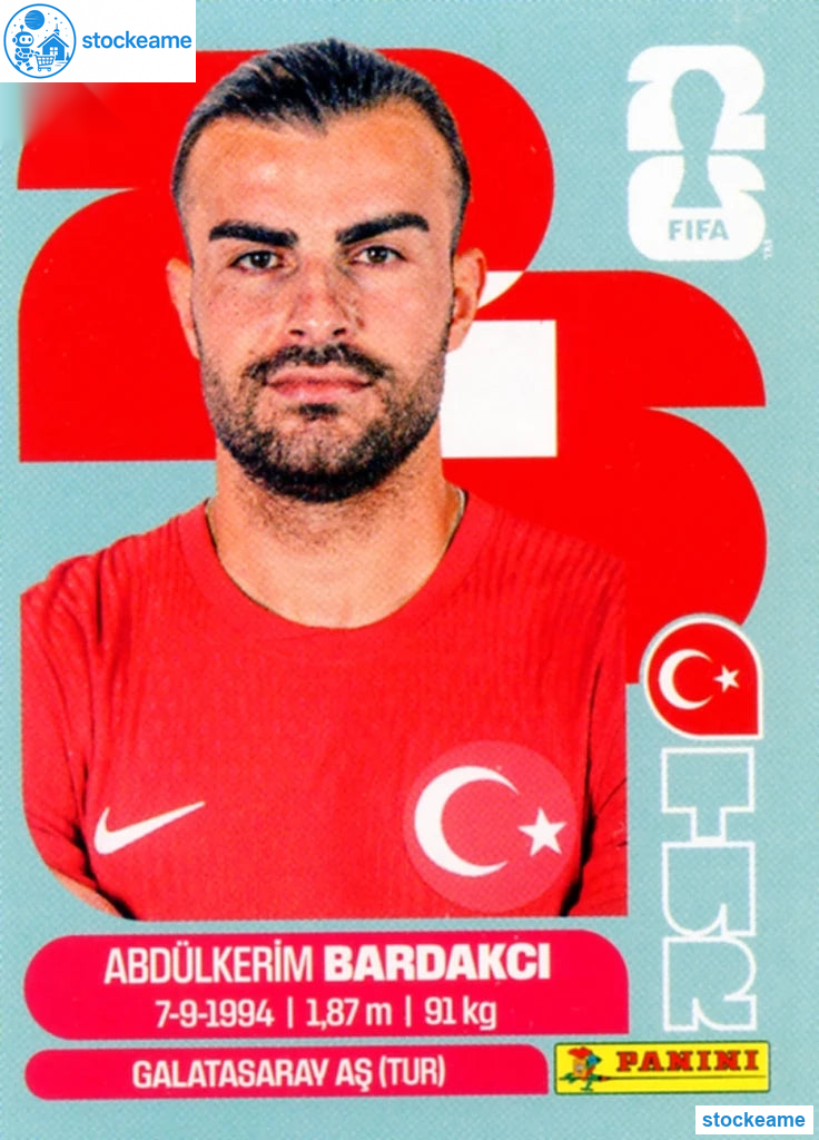 TUR005 - Abdulkerim Bardakci | Türkiye | Panini World Cup 2026 Base Sticker - Image 2