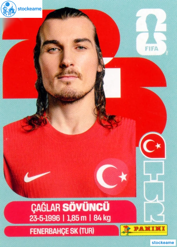 TUR006 - Caglar Soyunku | Türkiye | Panini World Cup 2026 Base Sticker - Image 2