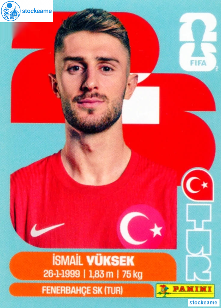 TUR010 - Ismail Yuksek | Türkiye | Panini World Cup 2026 Base Sticker - Image 2