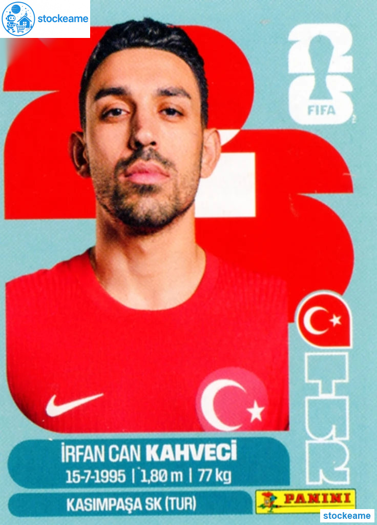 TUR015 - Irfan Can Kahvecu | Türkiye | Panini World Cup 2026 Base Sticker - Image 2