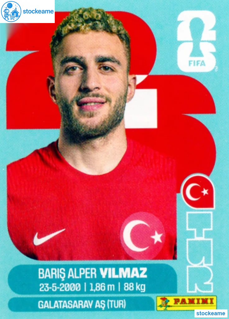 TUR018 - Baris Alper Yilmaz | Türkiye | Panini World Cup 2026 Base Sticker - Image 2
