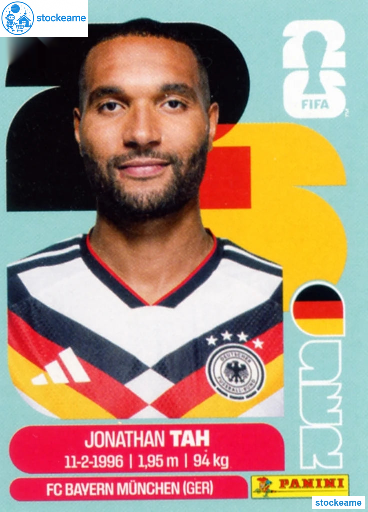 GER003 - Jonathan Tah | Germany | Panini World Cup 2026 Base Sticker - Image 2