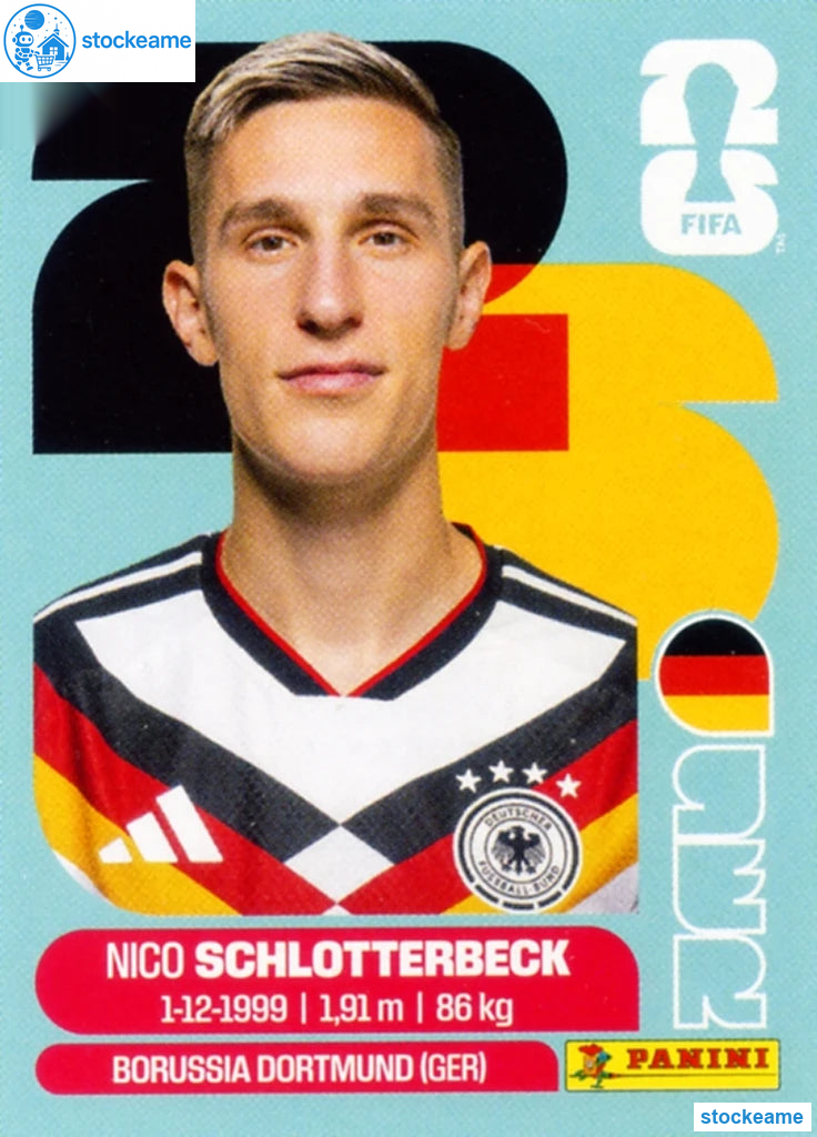 GER005 - Nico Schlotterbeck | Germany | Panini World Cup 2026 Base Sticker - Image 2