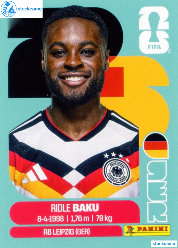 GER008 - Ridle Baku | Germany | Panini World Cup 2026 Base Sticker - Image 2