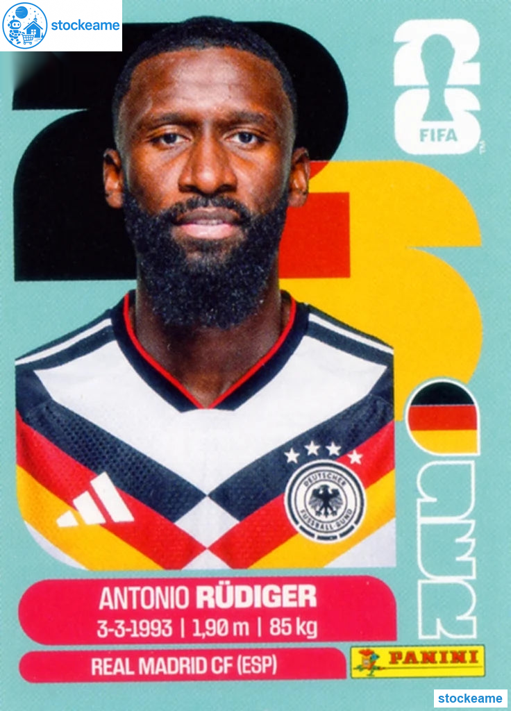 GER006 - Antonio Rüdiger | Germany | Panini World Cup 2026 Base Sticker - Image 2