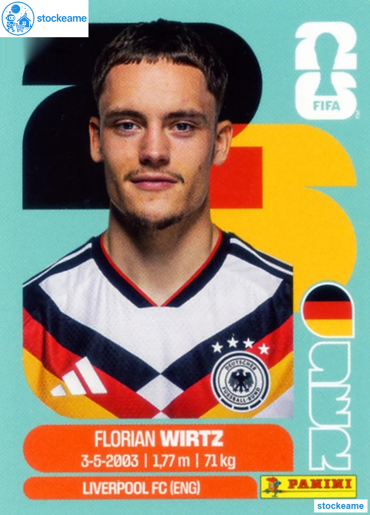 GER011 - Florian Wirtz | Germany | Panini World Cup 2026 Base Sticker - Image 2
