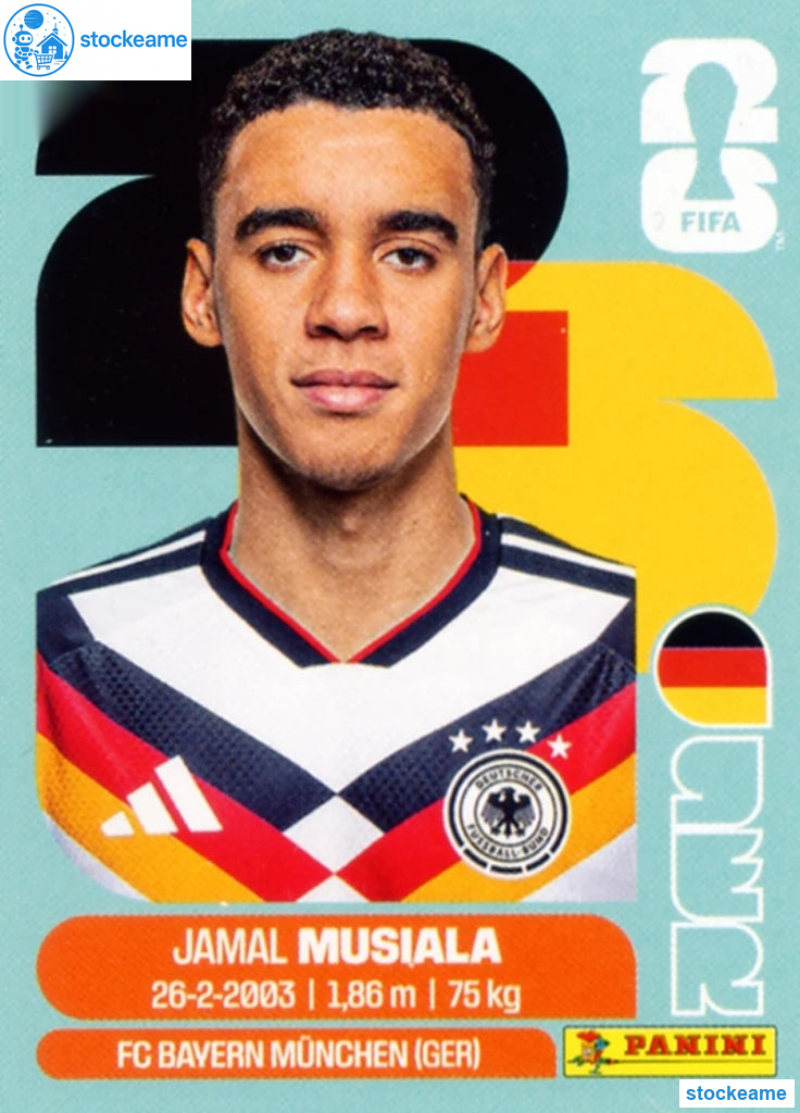 GER015 - Jamal Musiala | Germany | Panini World Cup 2026 Base Sticker - Image 2