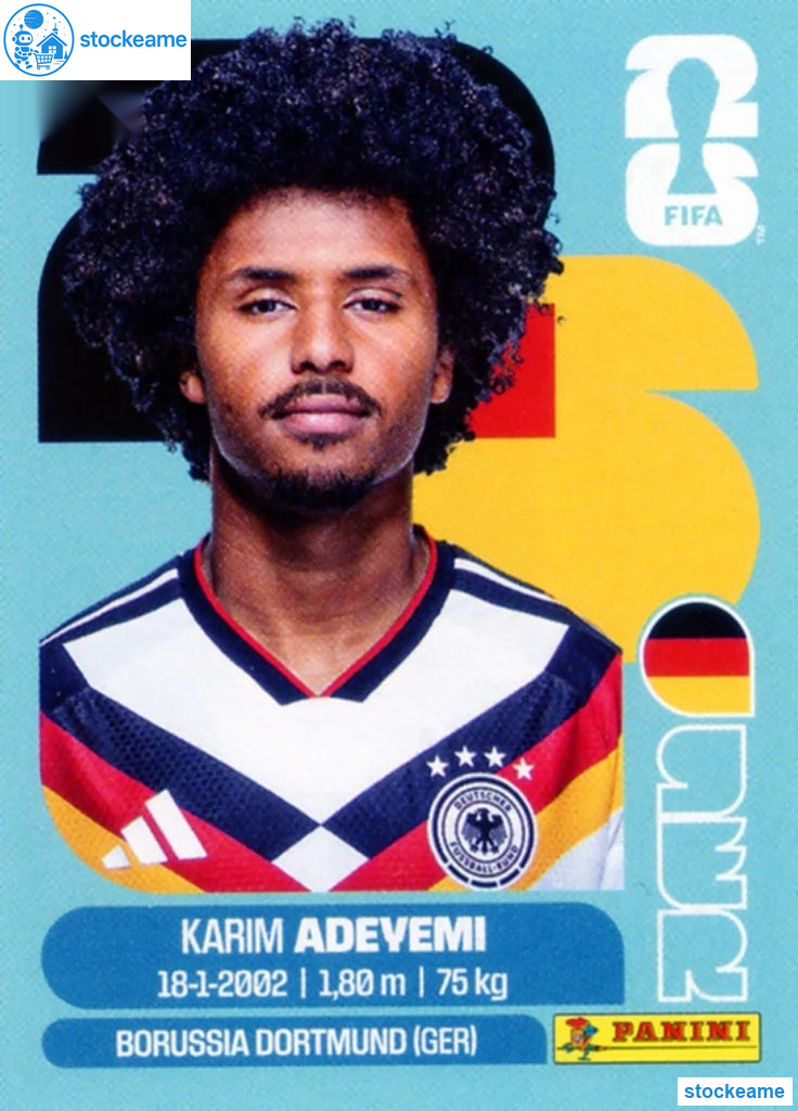 GER019 - Karim Adeyemi | Germany | Panini World Cup 2026 Base Sticker - Image 2