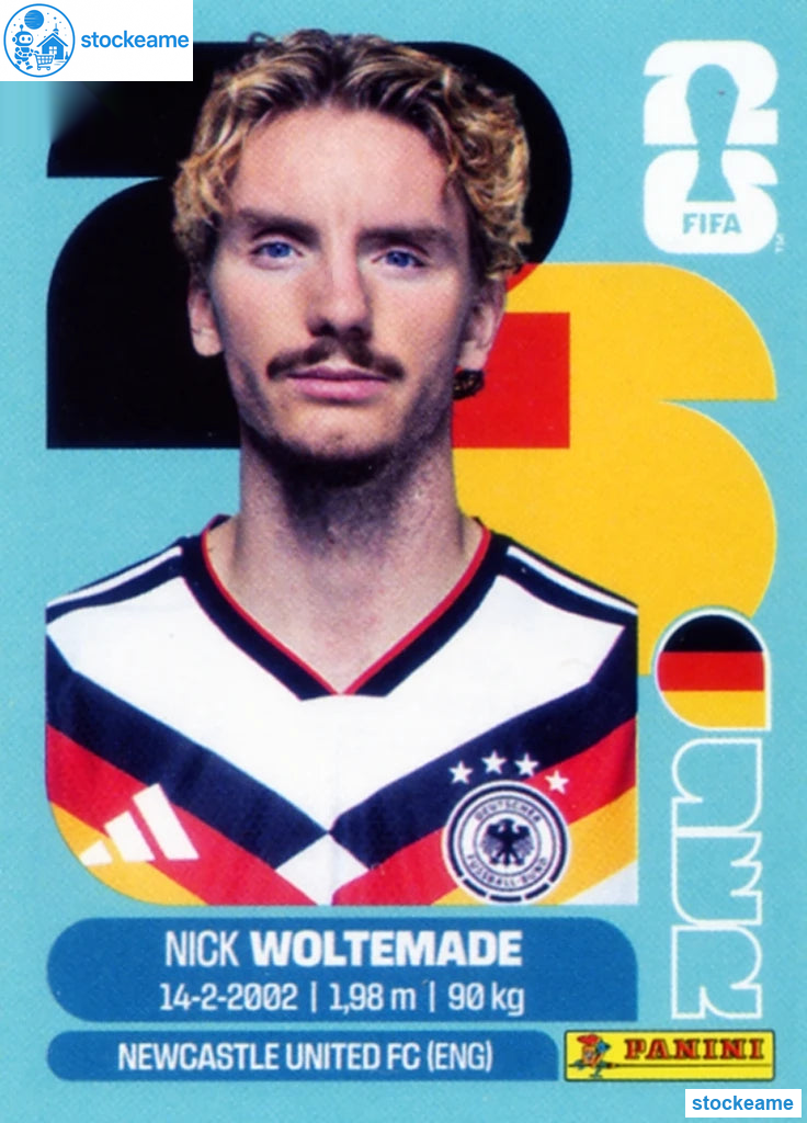 GER020 - Nick Woltemade | Germany | Panini World Cup 2026 Base Sticker - Image 2