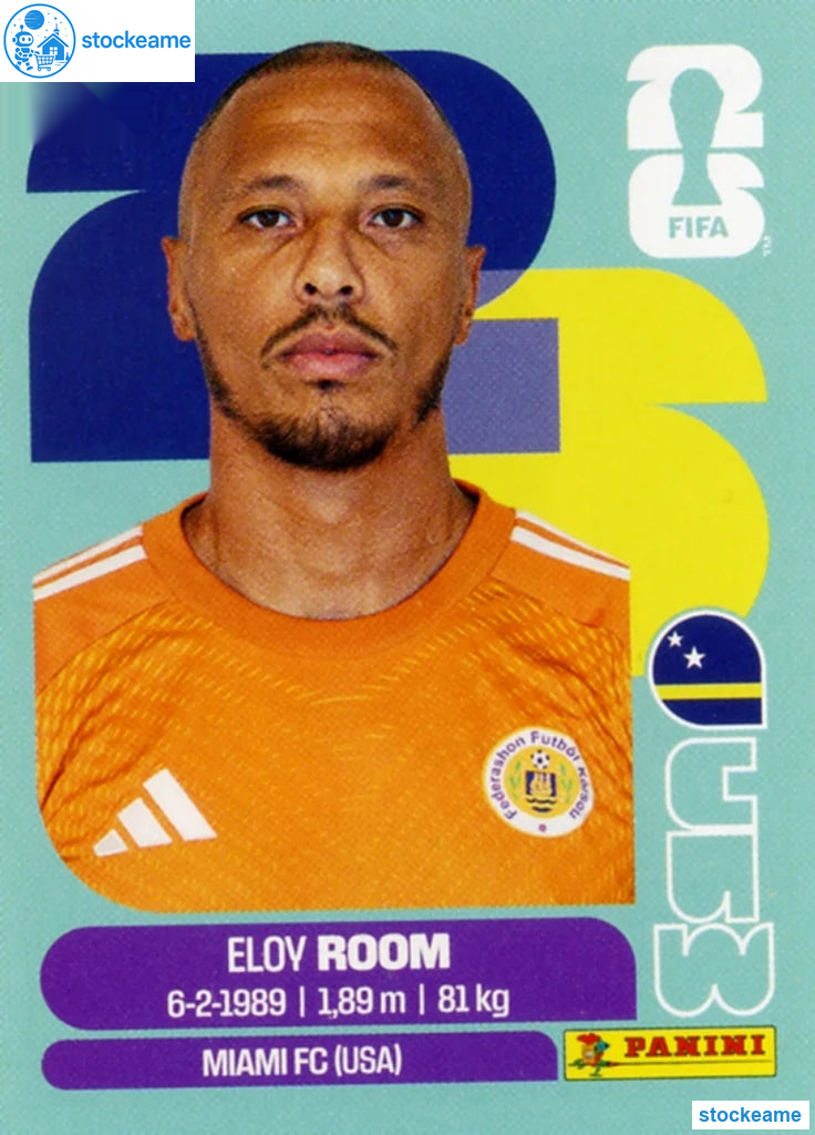 CUW002 - Eloy Room | Curaçao | Panini World Cup 2026 Base Sticker - Image 2
