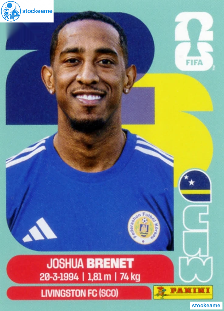 CUW006 - Joshua Brenet | Curaçao | Panini World Cup 2026 Base Sticker - Image 2