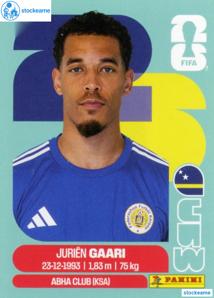 CUW005 - Jurien Gaari | Curaçao | Panini World Cup 2026 Base Sticker - Image 2