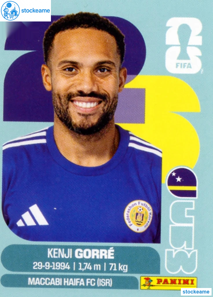 CUW015 - Kenji Gorre | Curaçao | Panini World Cup 2026 Base Sticker - Image 2