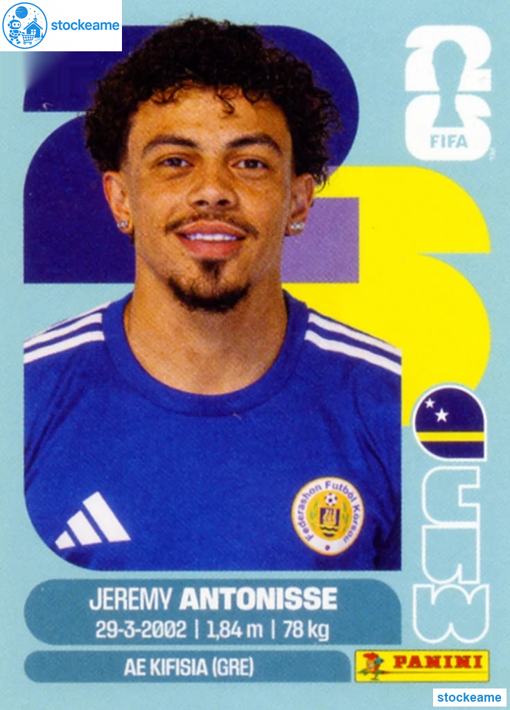 CUW018 - Jeremy Antonisse | Curaçao | Panini World Cup 2026 Base Sticker - Image 2