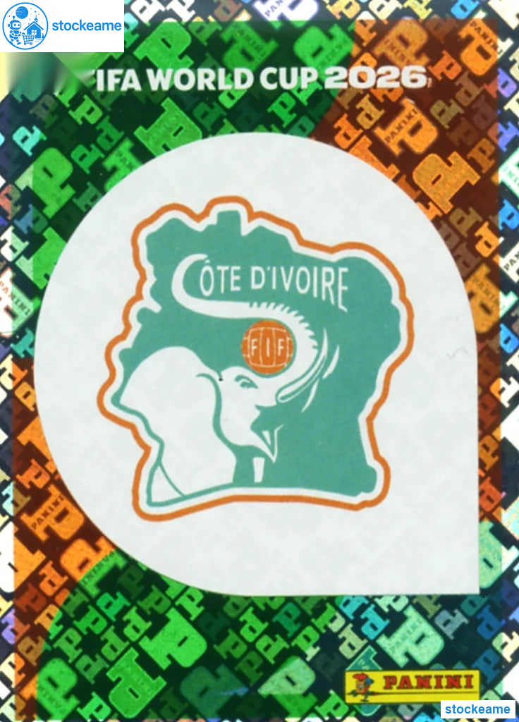 CIV001 - Emblem | Ivory Coast | Panini World Cup 2026 Foil Sticker - Image 2