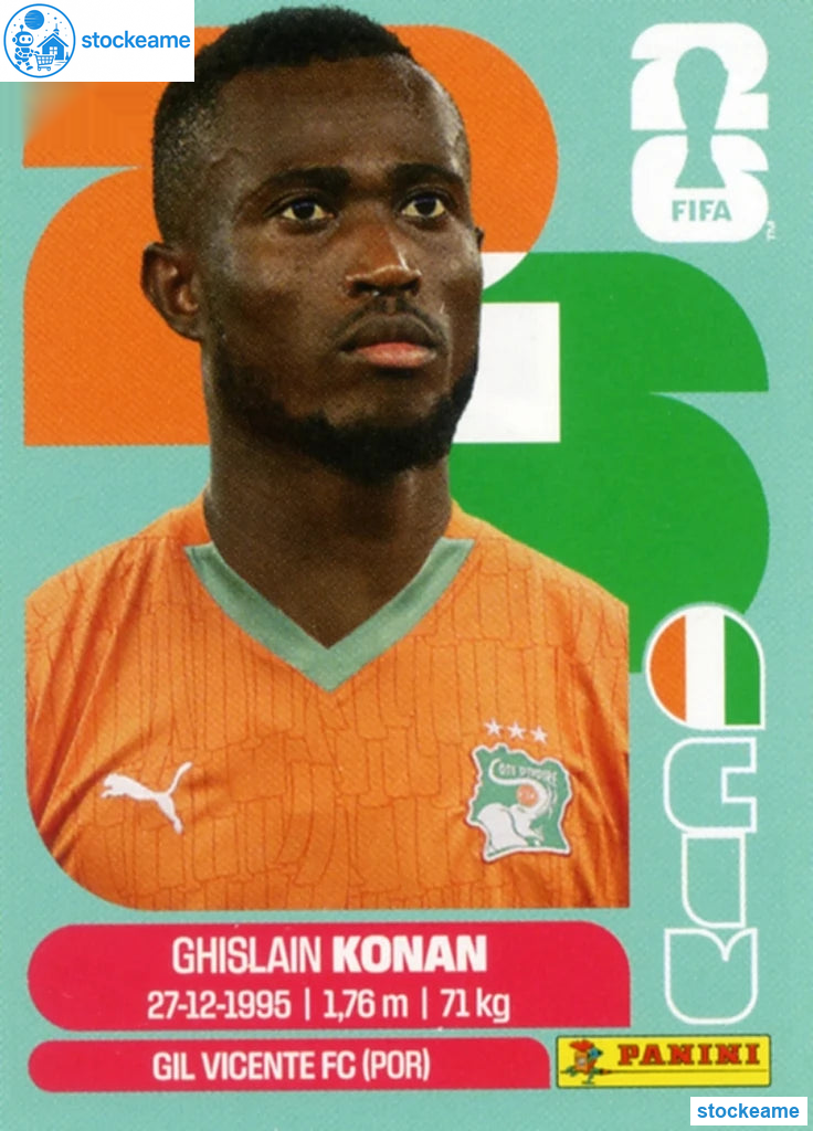 CIV003 - Ghislain Konan | Ivory Coast | Panini World Cup 2026 Base Sticker - Image 2