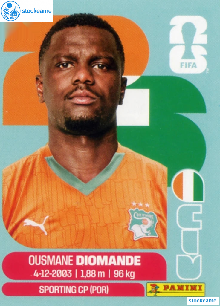 CIV009 - Ousmane Diomande | Ivory Coast | Panini World Cup 2026 Base Sticker - Image 2