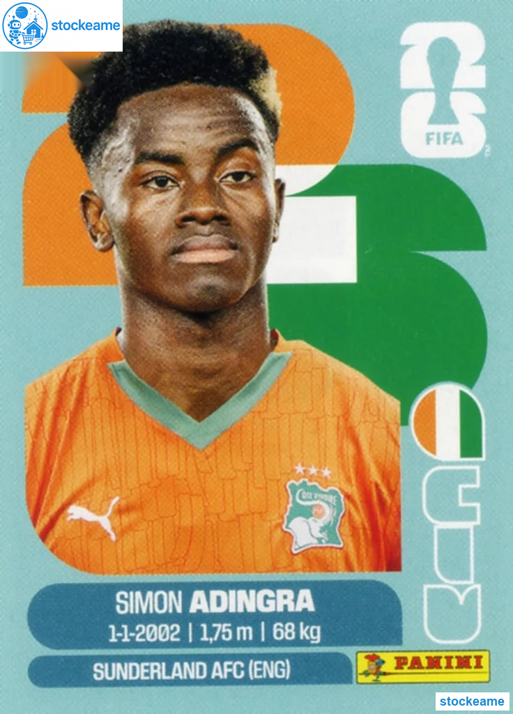 CIV017 - Simon Adingra | Ivory Coast | Panini World Cup 2026 Base Sticker - Image 2